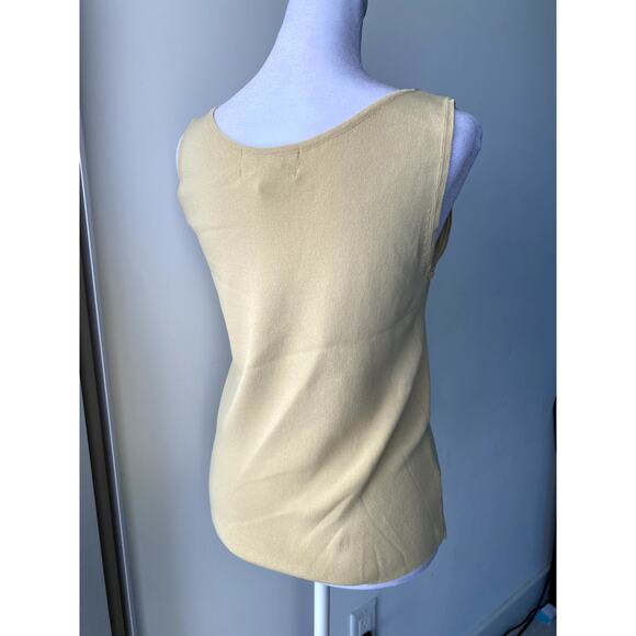 Tan Beaded Joseph A. Vintage Womens Tank Top Blouse Size Medium - Picture 3 of 6